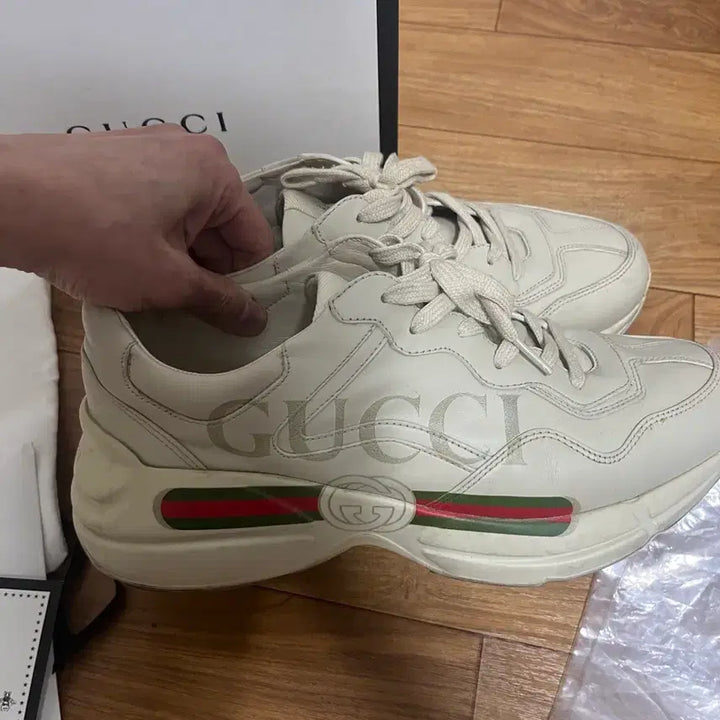 [BUNJANG] Gucci Rhyton Logo Sneakers / 구찌 라이톤 띠로고 8