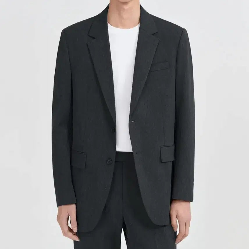 [BUNJANG] Musinsa Standard Relaxed Basic Blazer Charcoal Gray / 무신사 스탠다드 릴렉스드 베이식 블레이저 M 차콜 그레이 진회색