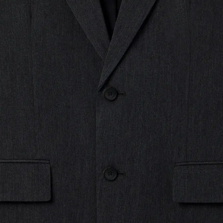 [BUNJANG] Musinsa Standard Relaxed Basic Blazer Charcoal Gray / 무신사 스탠다드 릴렉스드 베이식 블레이저 M 차콜 그레이 진회색