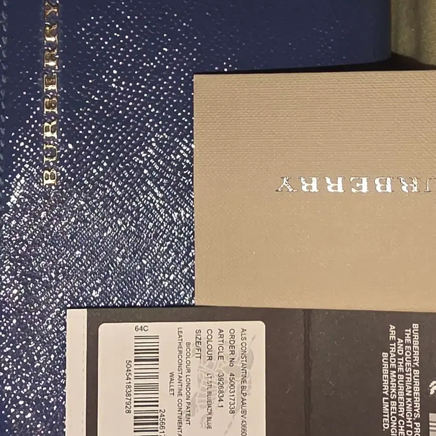 [BUNJANG] Burberry Blue Zipped Card Wallet Full Set / 정품) 버버리 블루 지퍼 카드지갑 풀세트