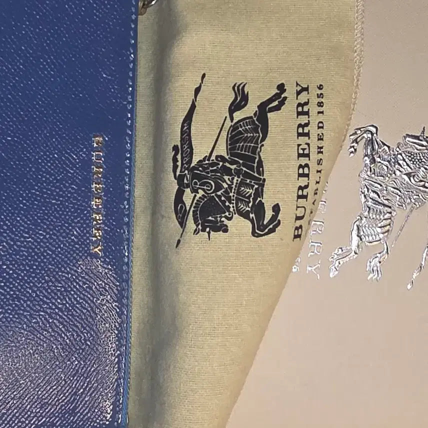 [BUNJANG] Burberry Blue Zipped Card Wallet Full Set / 정품) 버버리 블루 지퍼 카드지갑 풀세트