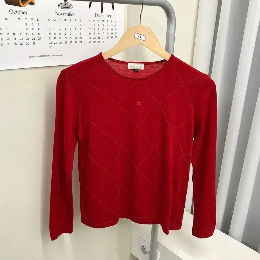 [BUNJANG] Burberry Argyle Knit Sweater / 버버리 로고 아가일 니트