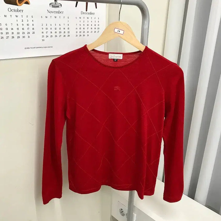 [BUNJANG] Burberry Argyle Knit Sweater / 버버리 로고 아가일 니트