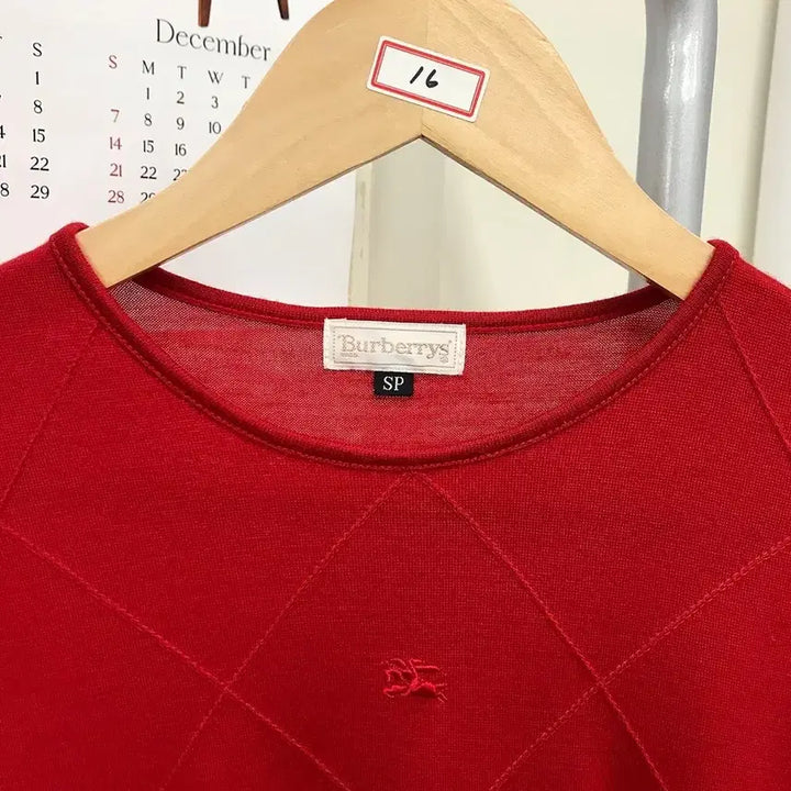 [BUNJANG] Burberry Argyle Knit Sweater / 버버리 로고 아가일 니트