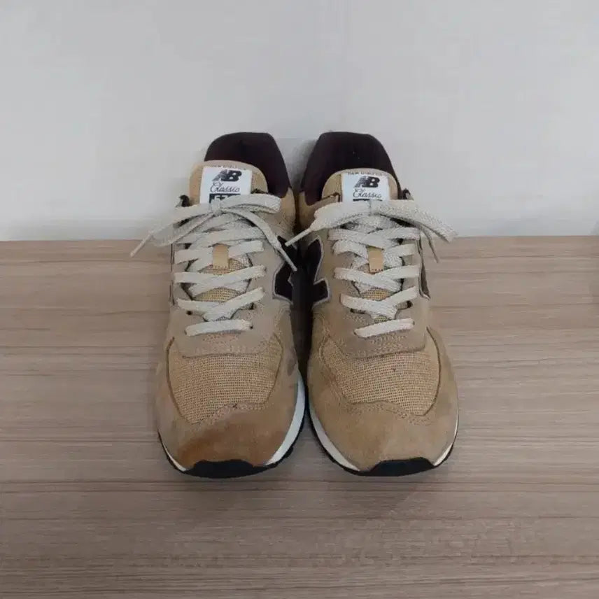 [BUNJANG] New Balance 574 Mustard Brown Sneakers / 남성 뉴발란스 574 머스터드 브라운 운동화 (275)