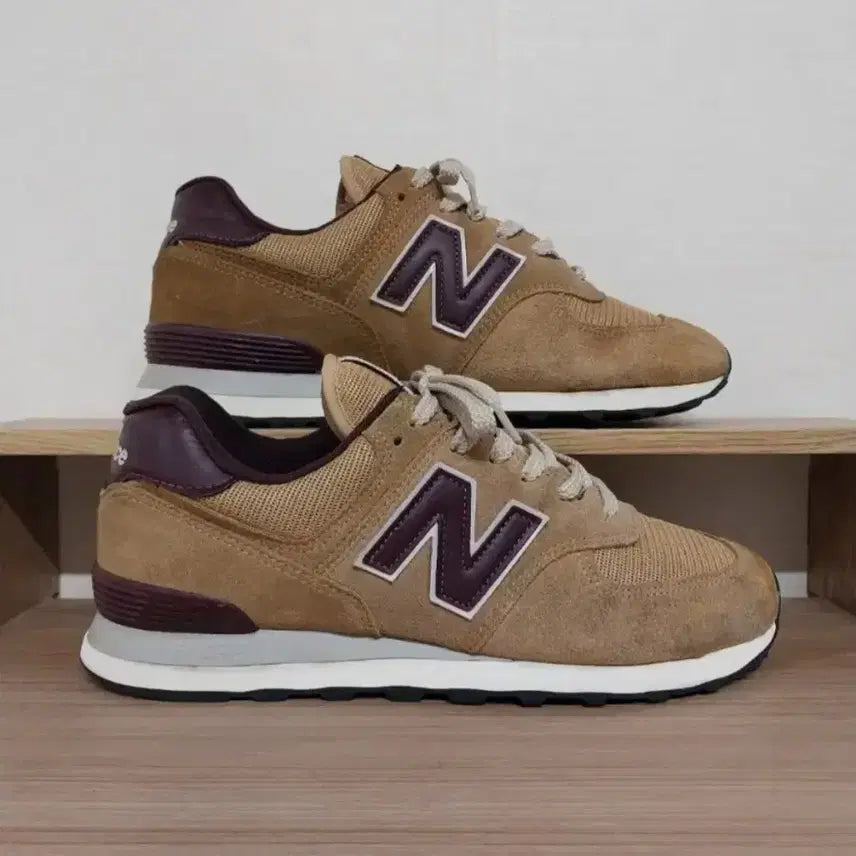 [BUNJANG] New Balance 574 Mustard Brown Sneakers / 남성 뉴발란스 574 머스터드 브라운 운동화 (275)