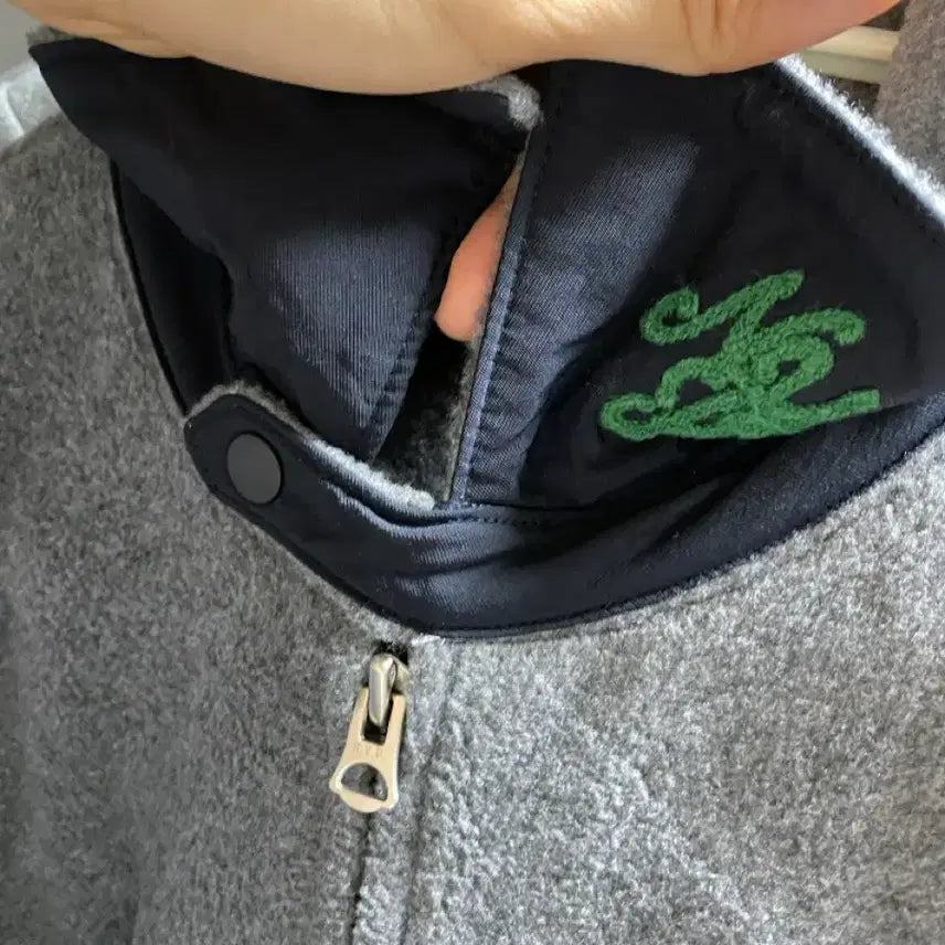 [BUNJANG] NYP Fleece Harrington Jacket - Gray / NYP 플리스 해링턴 자켓 3 그레이