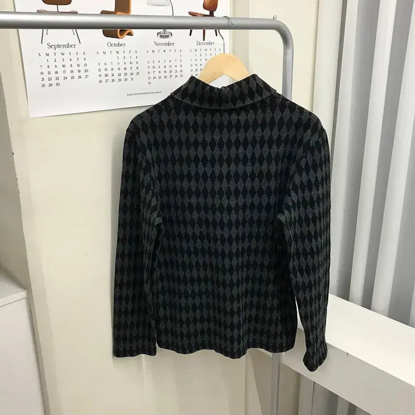 [BUNJANG] Burberry Argyle Turtleneck Long Sleeve T-Shirt / 버버리 로고 아가일 터틀넥 긴팔티
