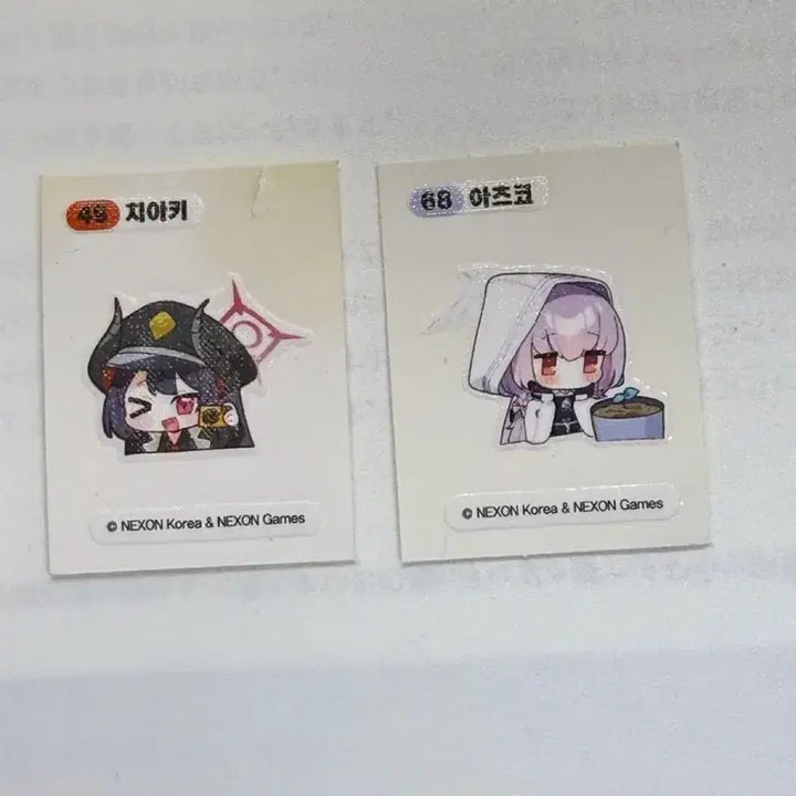 [BUNJANG] Blue Archive Chiaki & Atsuko Stickers Bundle Set / 블루아카 띠부씰 치아키 아츠코 일괄