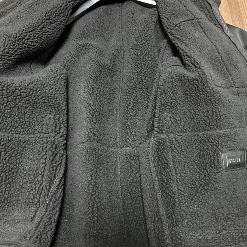 [BUNJANG] System Homme Layered M-65 Black Jacket / 시스템옴므 퍼 무스탕 레이어 마원 블랙