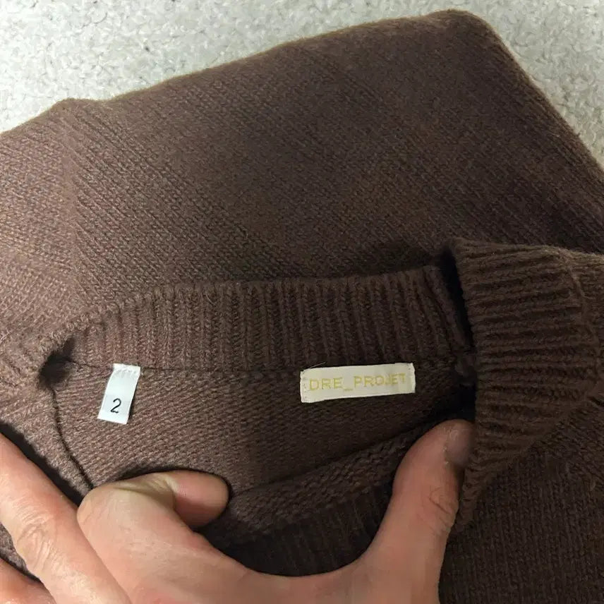 [BUNJANG] DREPROJECT BR Sweater Walnut Color Size 2 / 드레프로젝트 br스웨터 월넛컬러2사이즈