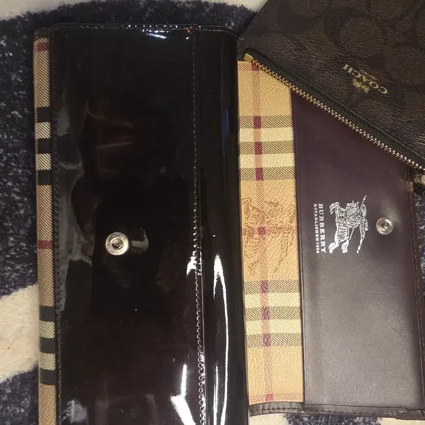 [BUNJANG] Burberry Check Long Wallet Full Set / 정품) 버버리 체크 장지갑 풀세트