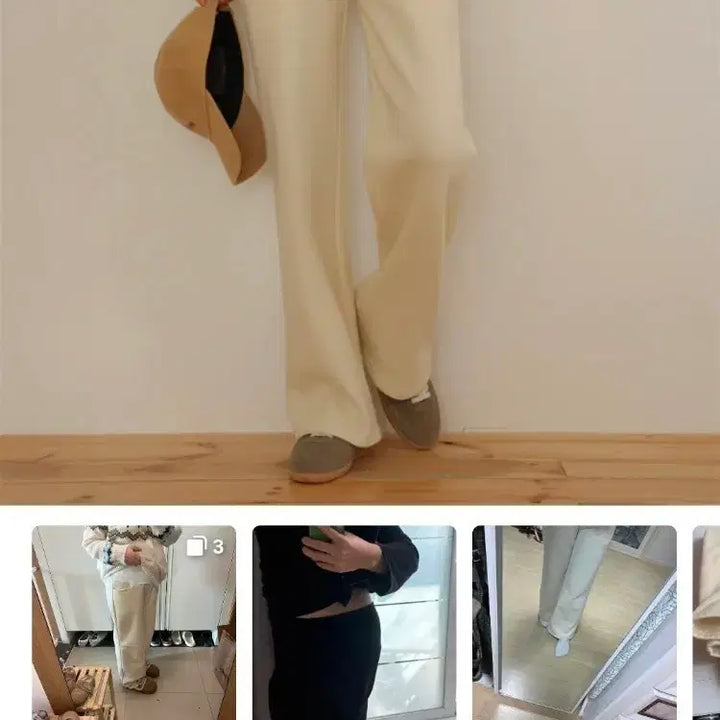 [SOLD OUT] 소임제작 임산부기모와이드팬츠L
