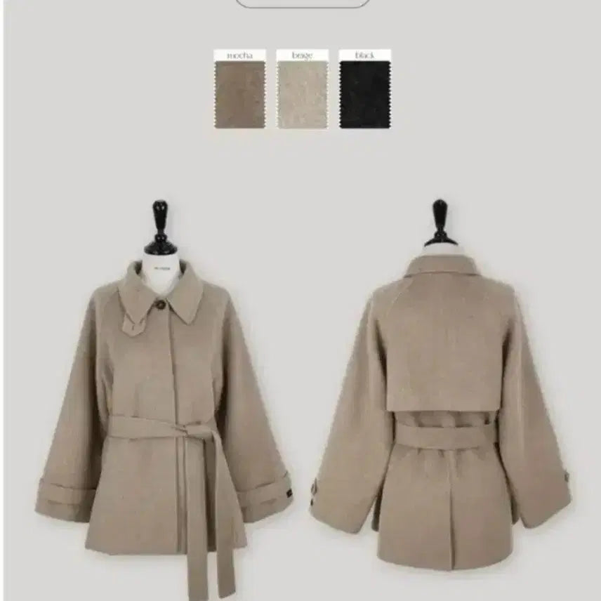 [BUNJANG] Hiniqu Eclair Wool 70% Handmade Short Beige Coat / 히니크 자체제작 에끌레르 울 70% 핸드메이드 코트 숏-베이지