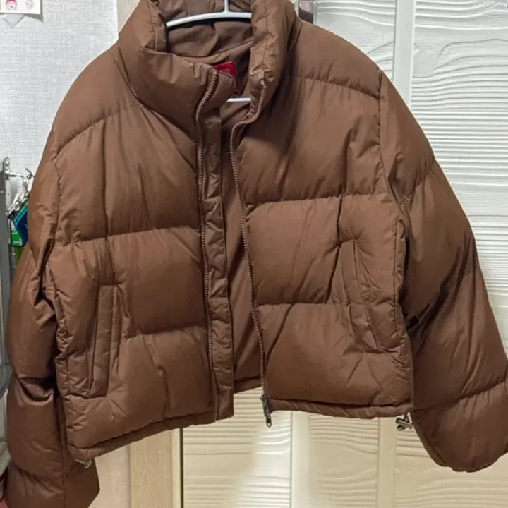 [BUNJANG] Crop Brown Padded Jacket / 비터셀즈 크롭 브라운 패딩 숏패딩
