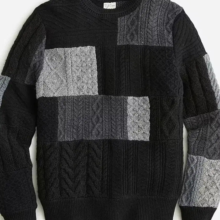 [BUNJANG] J.Crew Patchwork Cable Knit / 제이크루 패치워크 케이블 니트 M사이즈