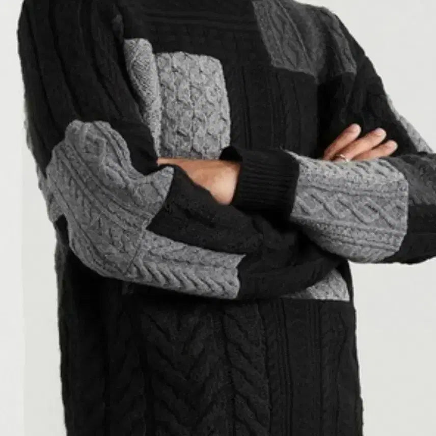 [BUNJANG] J.Crew Patchwork Cable Knit / 제이크루 패치워크 케이블 니트 M사이즈