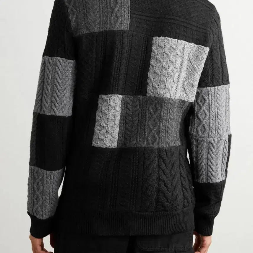[BUNJANG] J.Crew Patchwork Cable Knit / 제이크루 패치워크 케이블 니트 M사이즈