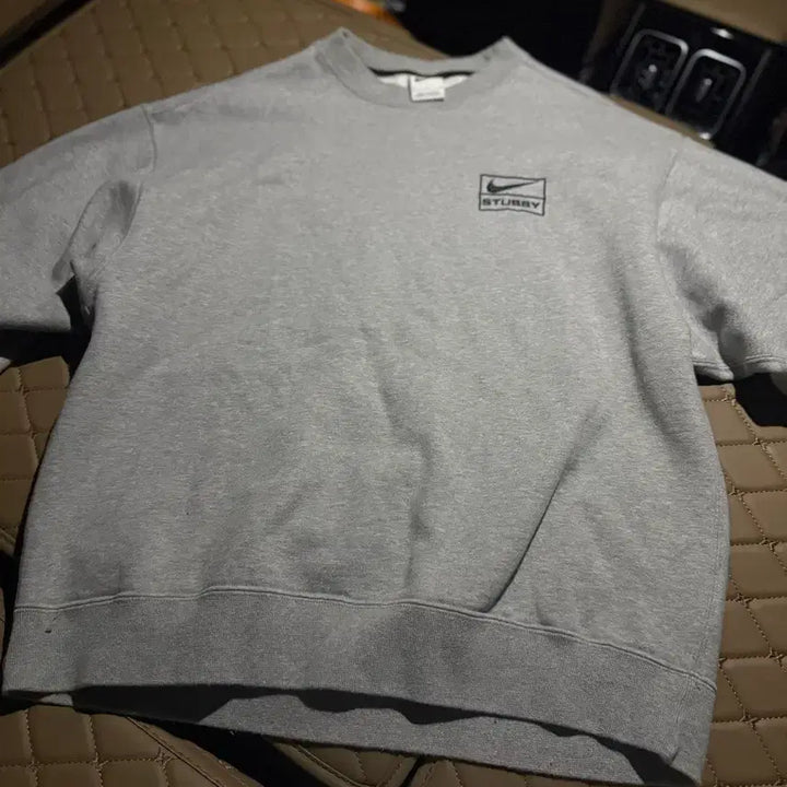 [BUNJANG] Nike x Stussy Gray Crewneck Sweatshirt / [S 100-105] 나이키 스투시 콜라보 맨투맨