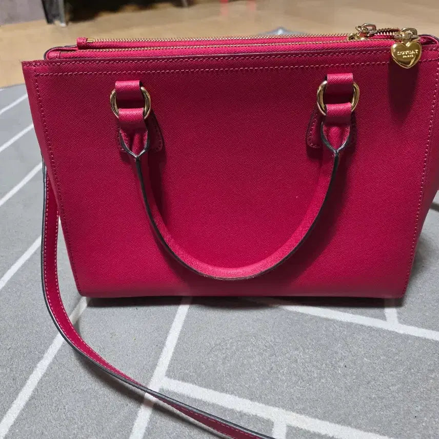 [BUNJANG] Lovecat Tote Crossbody Bag (Pink) / 러브캣 토트겸 크로스백 (핑크