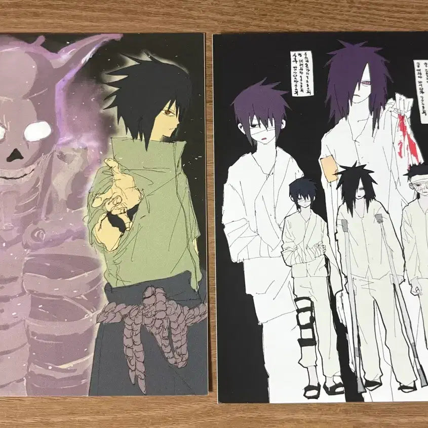 [BUNJANG] Naruto Sasuke Itachi Postcard Bundle Set / 원가, 일괄) 밥버러지님 나루토 엽서 사스케 이타치 엽서
