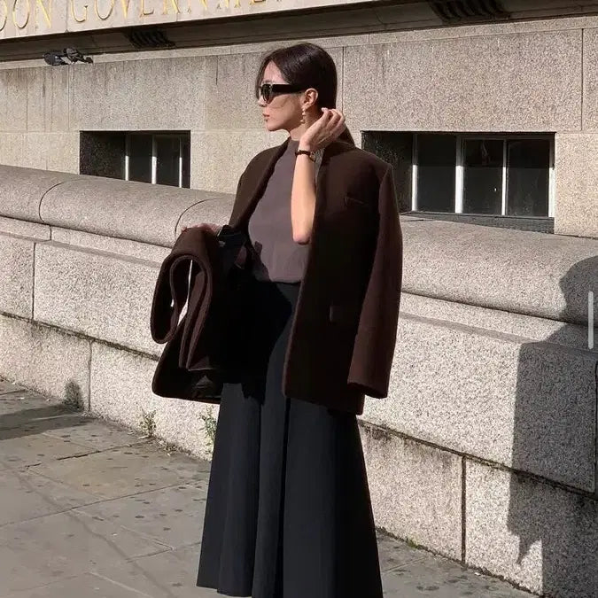 [BUNJANG] Suamar Khan Inverted Pleated Skirt / 수아마르스커트  수아마르 수아마르울플리츠스커트 Khan Inverted