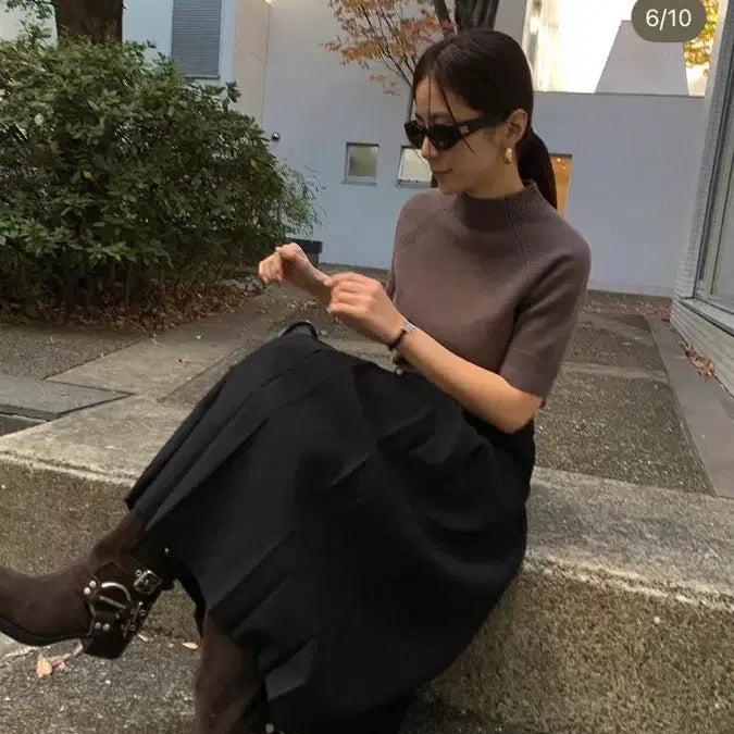 [BUNJANG] Suamar Khan Inverted Pleated Skirt / 수아마르스커트  수아마르 수아마르울플리츠스커트 Khan Inverted