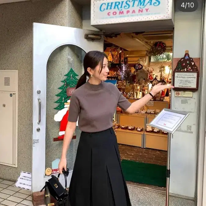[BUNJANG] Suamar Khan Inverted Pleated Skirt / 수아마르스커트  수아마르 수아마르울플리츠스커트 Khan Inverted