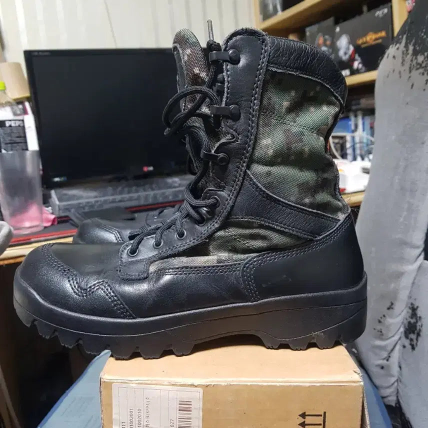 [BUNJANG] Treksta Military Boots 255S / 트렉스타 검정색 밀리터리 전투화 군화 255S 판매
