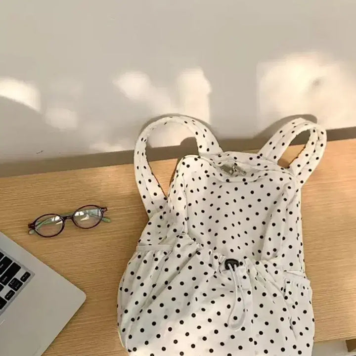 [BUNJANG] Backpack Black / 땡땡이 도트 백팩 블랙