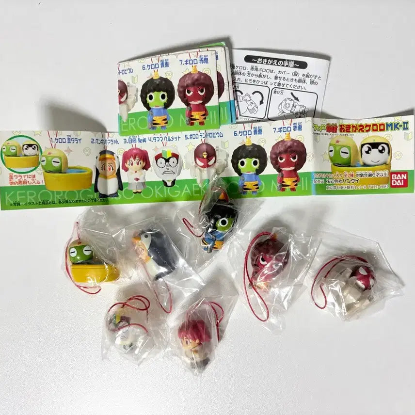 [BUNJANG] Keroro Sergeant Dress-up Gacha Figure Set / [고전] 개구리 중사 케로로 소꿉놀이 옷 갈아입히기 가챠