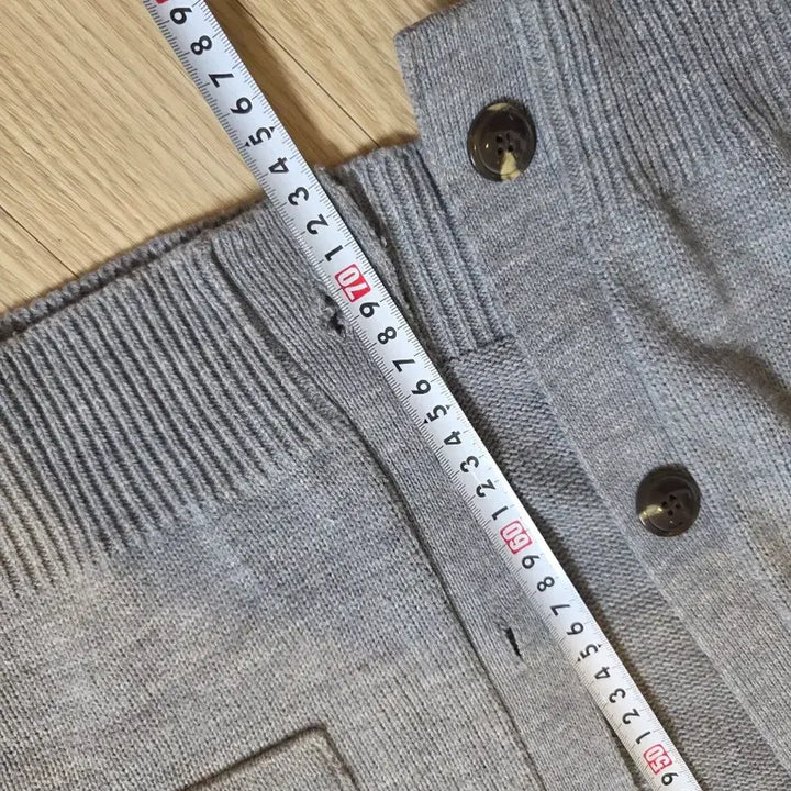 [BUNJANG] Gray V-neck Knit Cardigan XL / 회색 브이넥 니트 가디건 XL