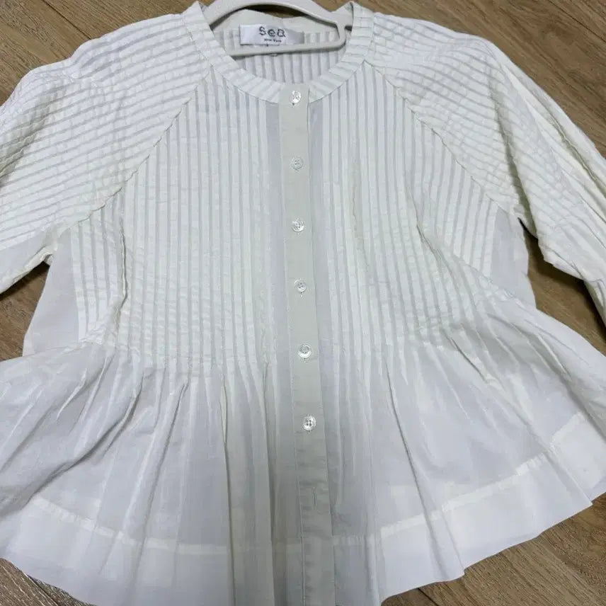 [SOLD OUT] SEA new york 스탠 핀턱  코튼 블라우스(정품)