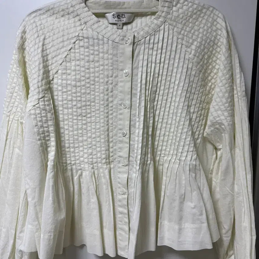 [SOLD OUT] SEA new york 스탠 핀턱  코튼 블라우스(정품)