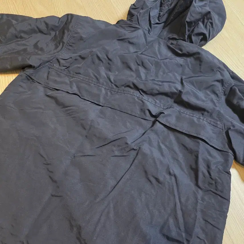 [BUNJANG] Modesty Black Anorak Hooded Windbreaker Jacket / 모데스티 블랙 아노락 후드 바람막이
