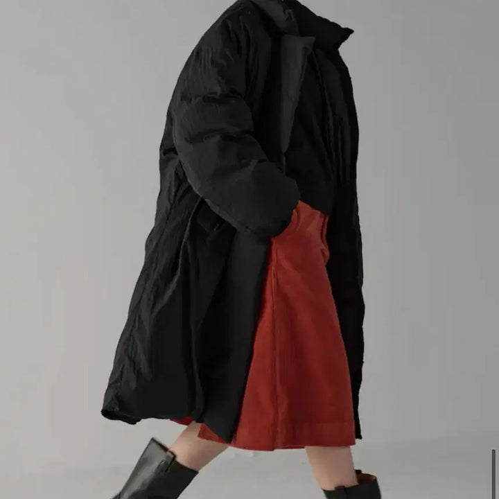 [BUNJANG] Facade Pattern High Neck Goose Down Coat / 파사드패턴 하이넥 구스다운 코트