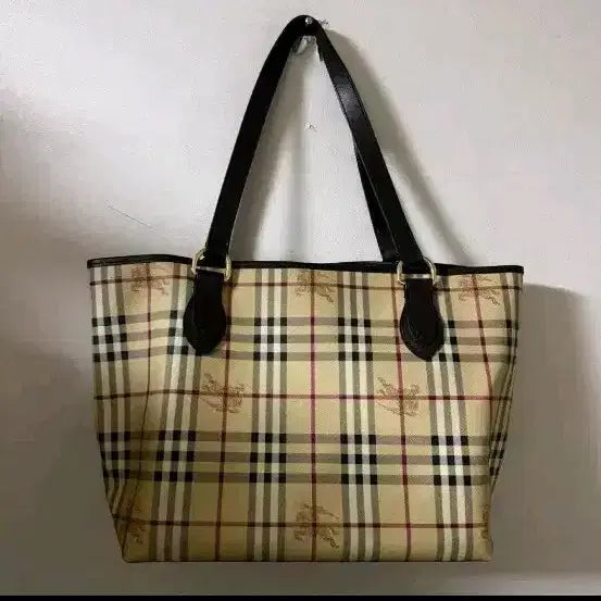 [BUNJANG] Burberry Check Pattern Large Tote Bag / 버버리 체크 패턴 빅백 라지