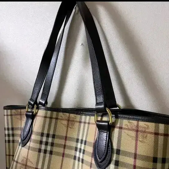 [BUNJANG] Burberry Check Pattern Large Tote Bag / 버버리 체크 패턴 빅백 라지