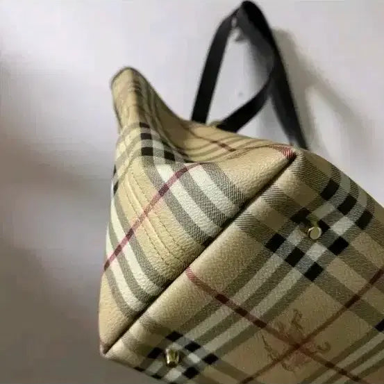 [BUNJANG] Burberry Check Pattern Large Tote Bag / 버버리 체크 패턴 빅백 라지