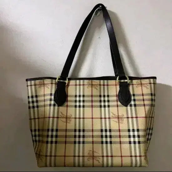 [BUNJANG] Burberry Check Pattern Large Tote Bag / 버버리 체크 패턴 빅백 라지