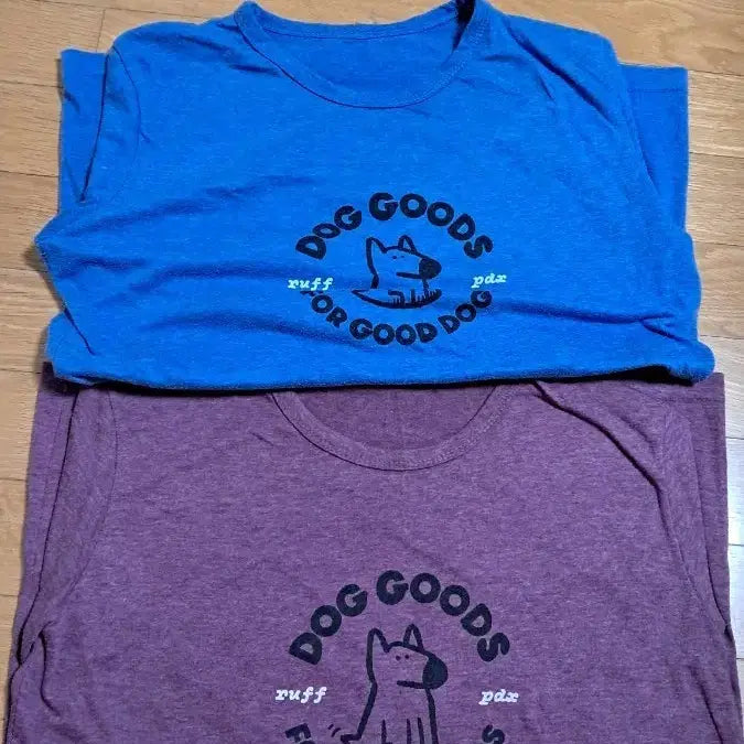 [BUNJANG] T-shirt Bundle Set / 티셔츠 블루/퍼플 2장 세트 일괄