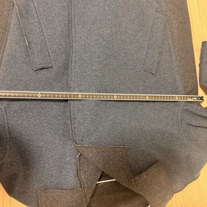 [BUNJANG] Designer Wool Blend Color Block Long Coat / 디자인어 블루/차콜 배색 모직 모 코트 롱자켓 778899정도 프리