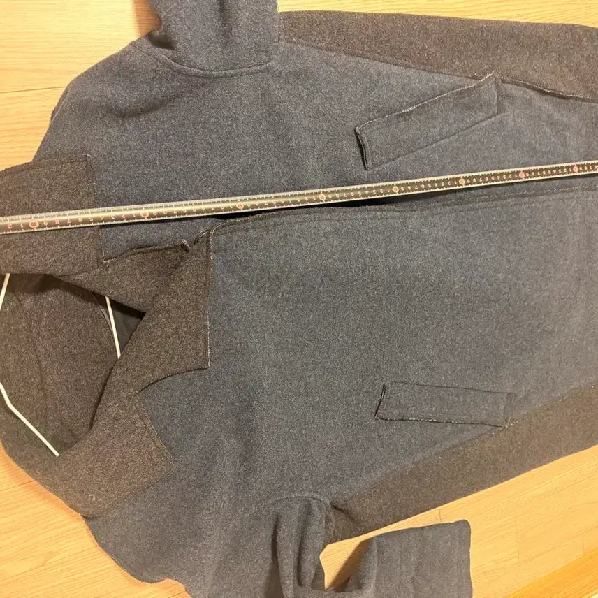 [BUNJANG] Designer Wool Blend Color Block Long Coat / 디자인어 블루/차콜 배색 모직 모 코트 롱자켓 778899정도 프리