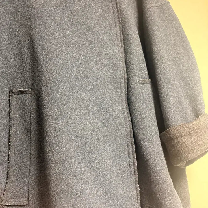 [BUNJANG] Designer Wool Blend Color Block Long Coat / 디자인어 블루/차콜 배색 모직 모 코트 롱자켓 778899정도 프리