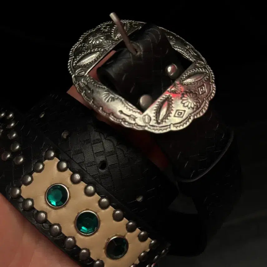 [BUNJANG] Vintage Gemstone Western Belt / 빈티지 웨스턴 잼스톤 벨트 새상품