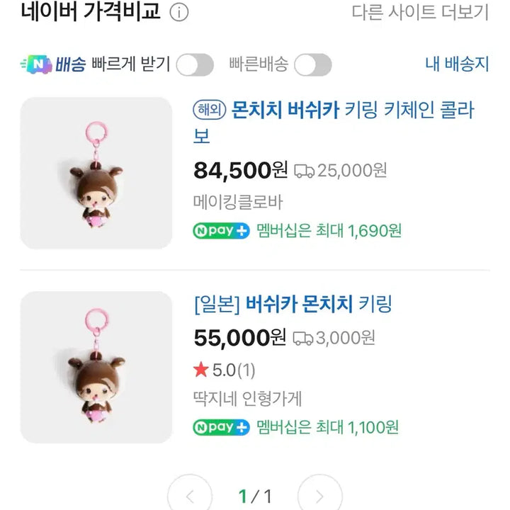 [BUNJANG] Bershka Monchhichi Bebechichi Silicone Keyring / 버쉬카 몬치치 베베치치 베이비치치 실리콘 키링