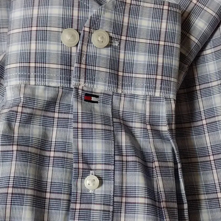 [BUNJANG] Men's Check Shirt / 타미힐피거 남100 미착용 체크셔츠 남방 링클프리