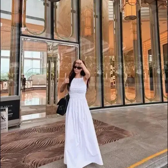 [BUNJANG] The Lauren, Charlotte Smocked Long Dress / 더로랑샬롯스모크드레스 free 새상품