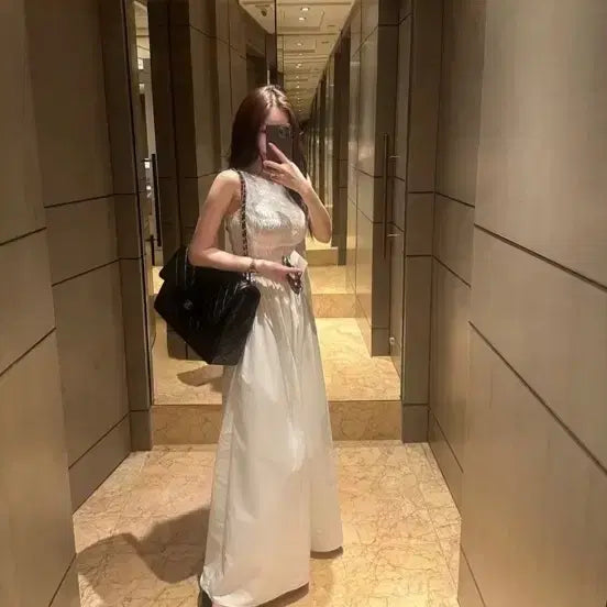 [BUNJANG] The Lauren, Charlotte Smocked Long Dress / 더로랑샬롯스모크드레스 free 새상품