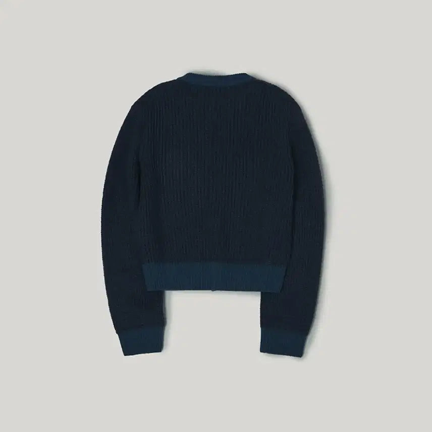 [BUNJANG] PVIL Navy Knit Cardigan / 프리베일 PVIL 네이비 니트 가디건 FREE